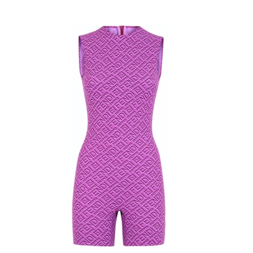 Fendi x SKIMS Sleeveless Mid Thigh Bodysuit